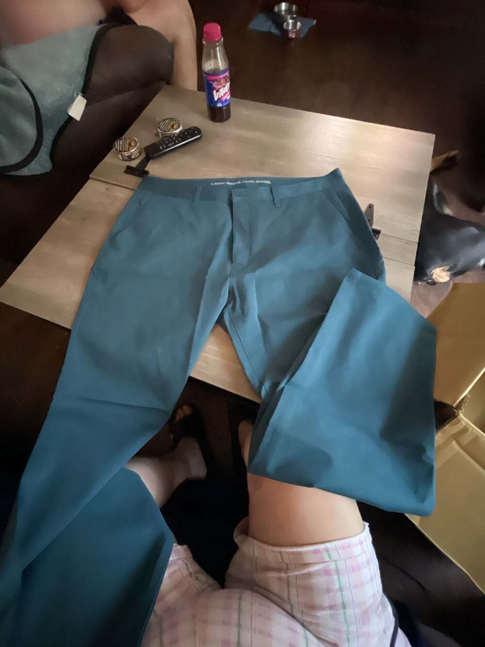 #A230 True Classic Look Good Feel Good Performance Chino Pants Teal